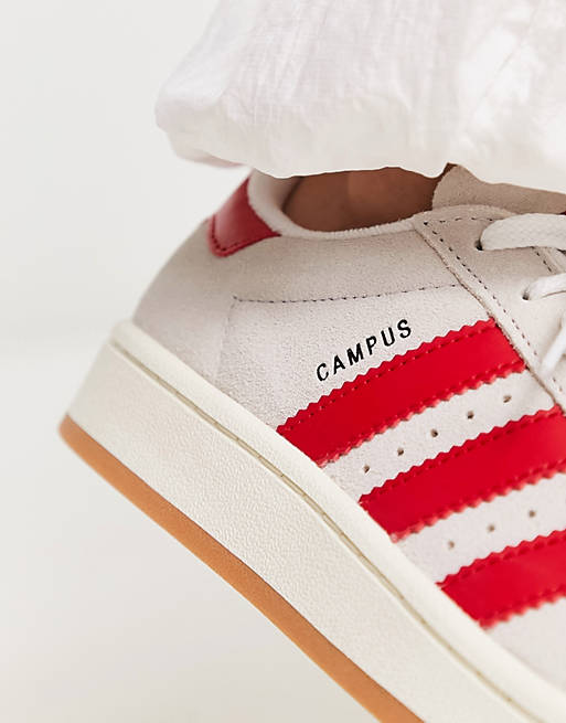 Adidas Campus 00s Crystal White Scarlet