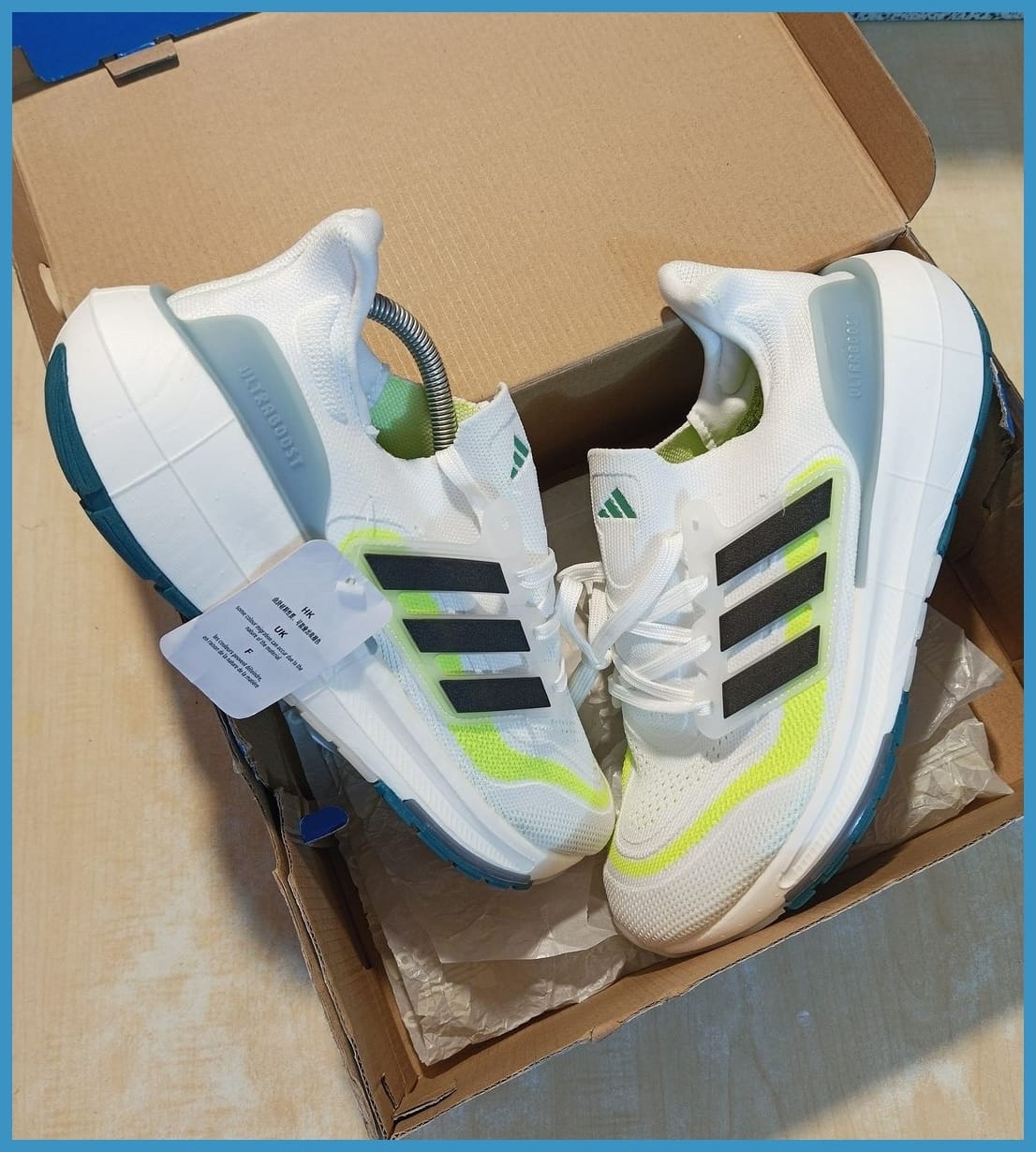 Adidas Ultra Boost 21 White Light Green