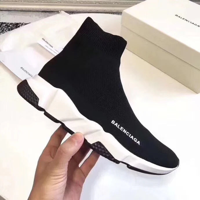 Balenciaga Speed Runner High Tops Black White