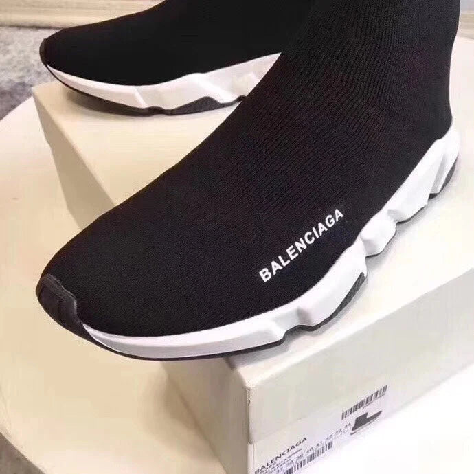 Balenciaga Speed Runner High Tops Black White