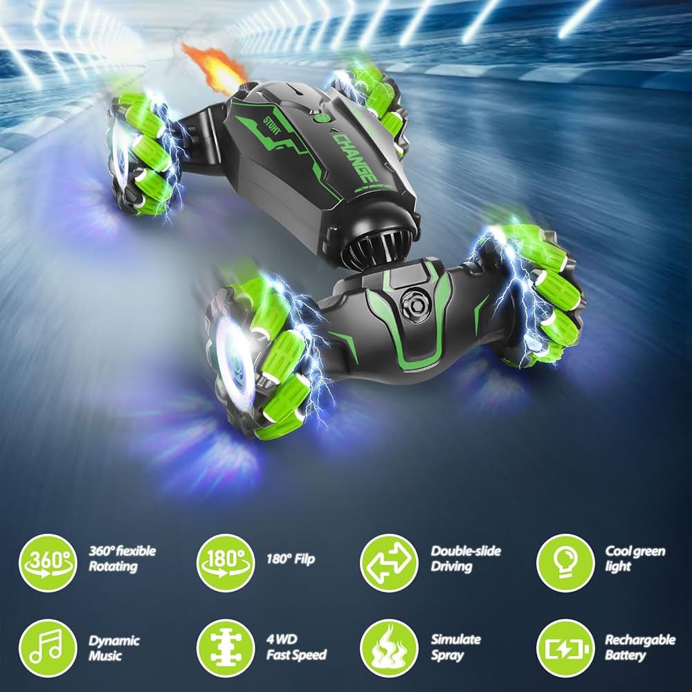 Hand Gesture Stunt Car with Sensor and Remote Control