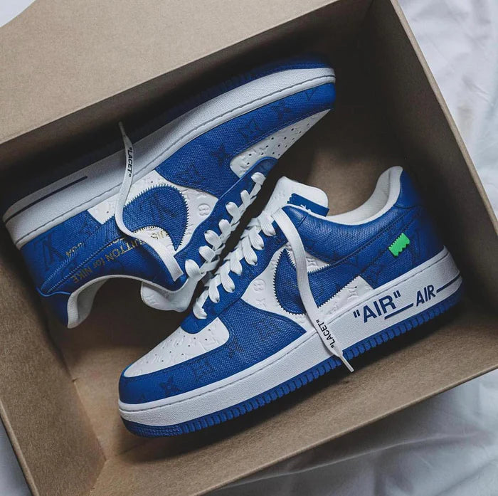 LOUIS VUITTON x NIKE AIR FORCE 1 LOW By Virgil Abloh Blue