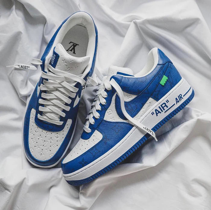 LOUIS VUITTON x NIKE AIR FORCE 1 LOW By Virgil Abloh Blue