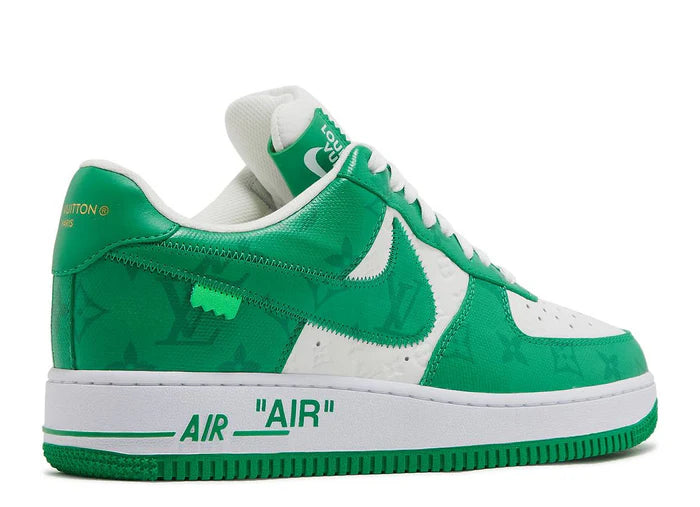 LOUIS VUITTON x NIKE AIR FORCE 1 LOW By Virgil Abloh WHITE GYM GREEN