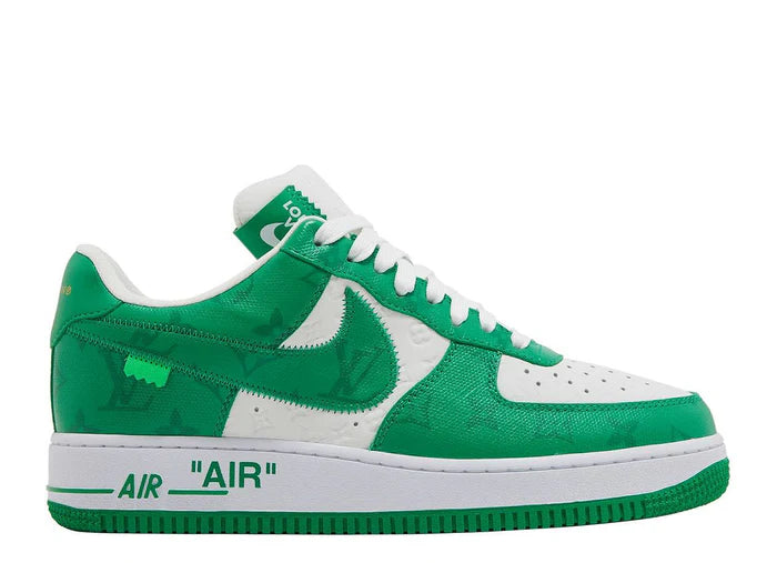 LOUIS VUITTON x NIKE AIR FORCE 1 LOW By Virgil Abloh WHITE GYM GREEN