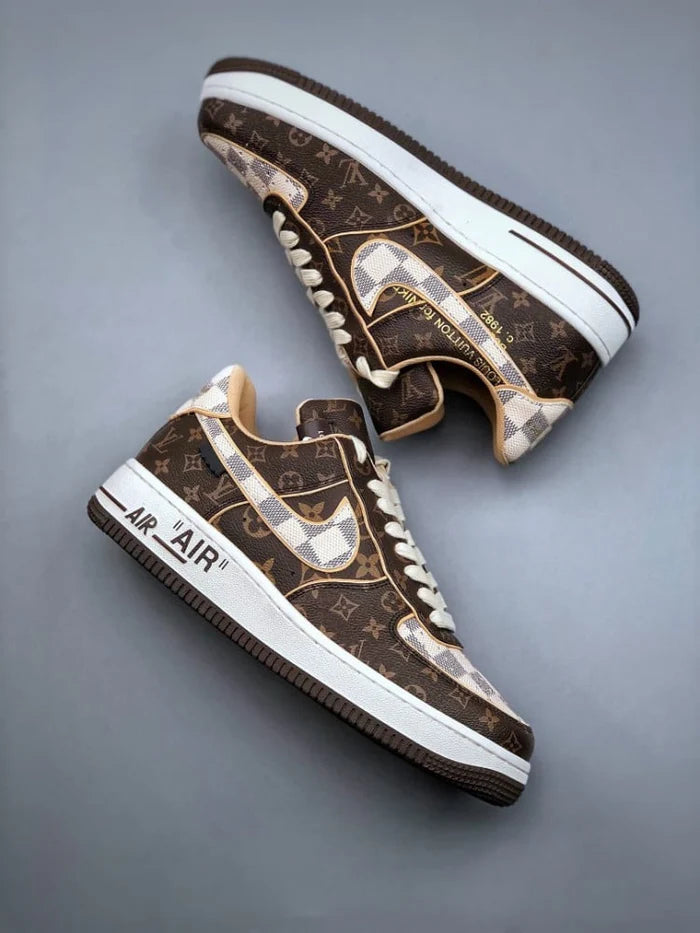 LOUIS VUITTON X Nike Air Force 1 Low Monogram Brown Damier Azur