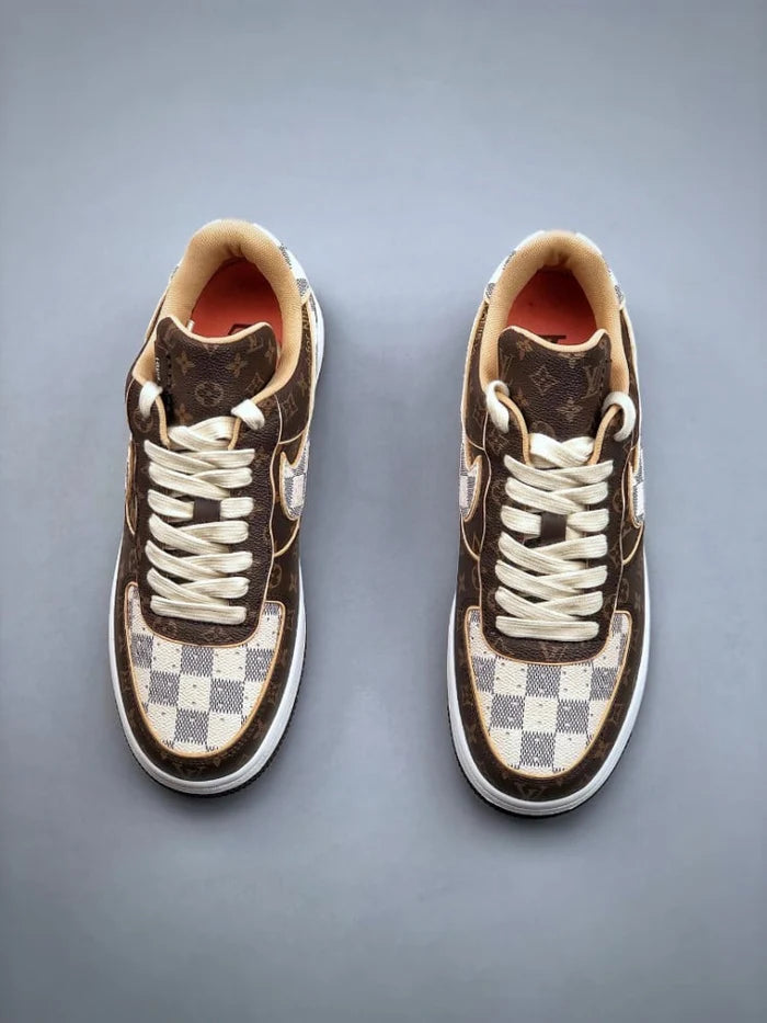 LOUIS VUITTON X Nike Air Force 1 Low Monogram Brown Damier Azur