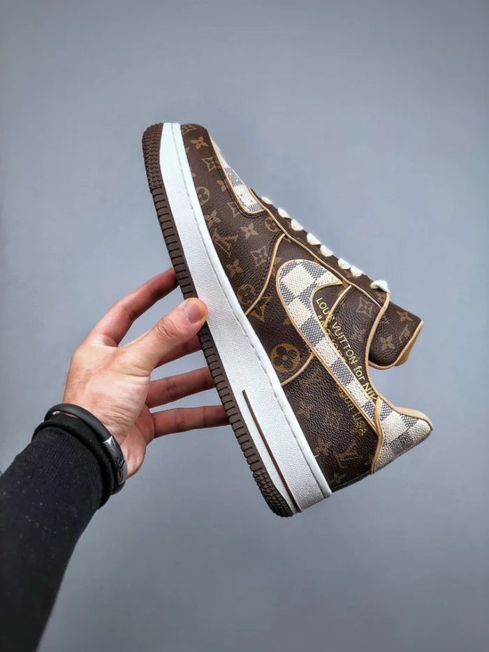 LOUIS VUITTON X Nike Air Force 1 Low Monogram Brown Damier Azur