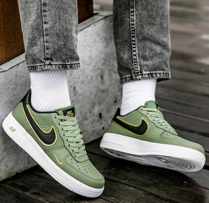 Nike Air Force 1 Olive Green Gold