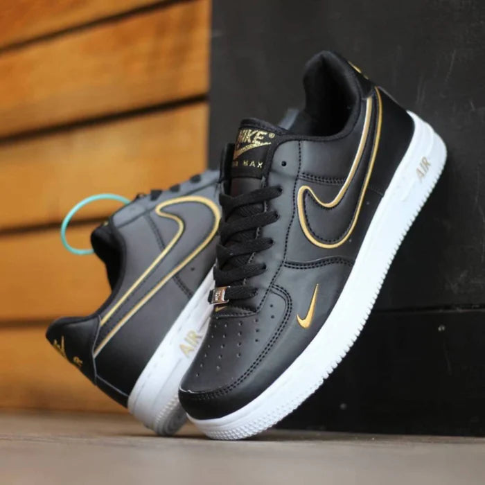 Nike Air Force 1' 07 LV8 Low Black Gold White