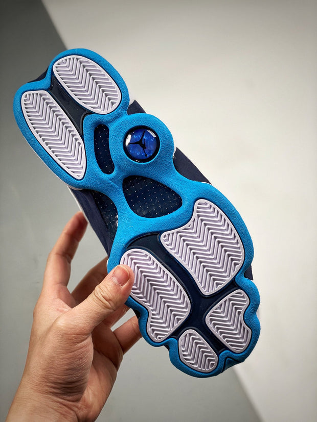 Nike Air Jordan 13 White Obsidian Dark Powder Blue