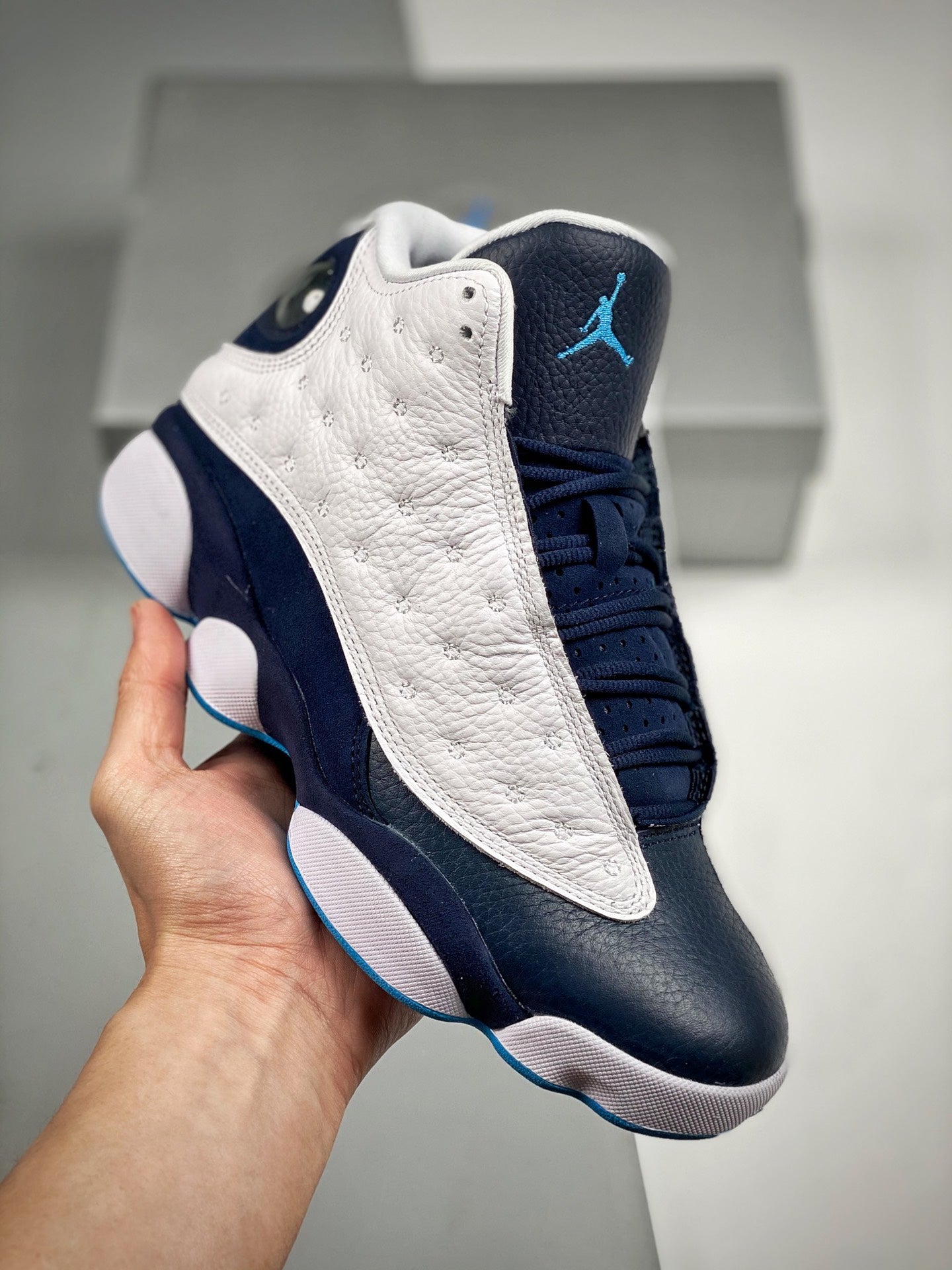 Nike Air Jordan 13 White Obsidian Dark Powder Blue