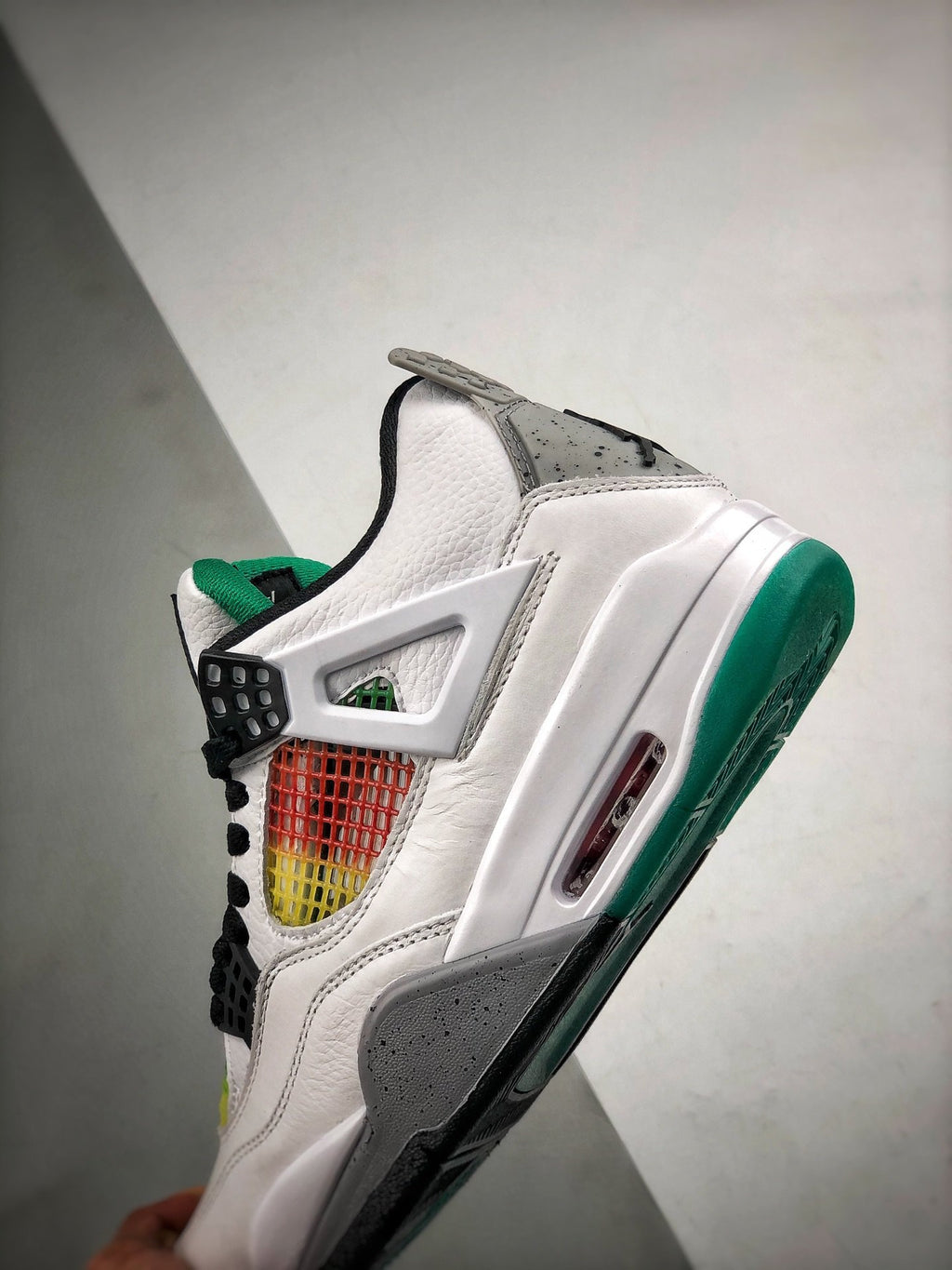 Nike Air Jordan 4 Retro Lucid Green Rasta