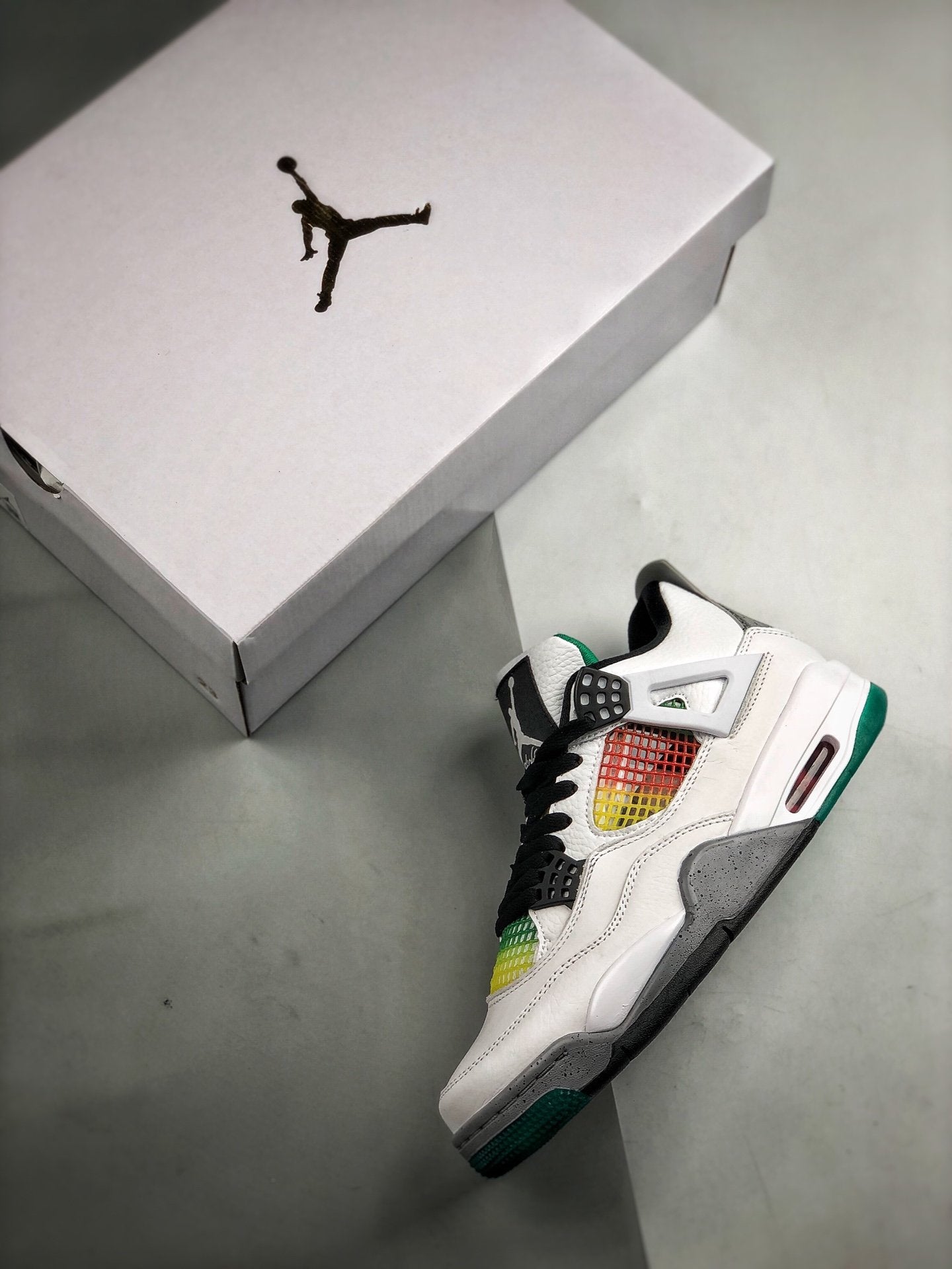 Nike Air Jordan 4 Retro Lucid Green Rasta