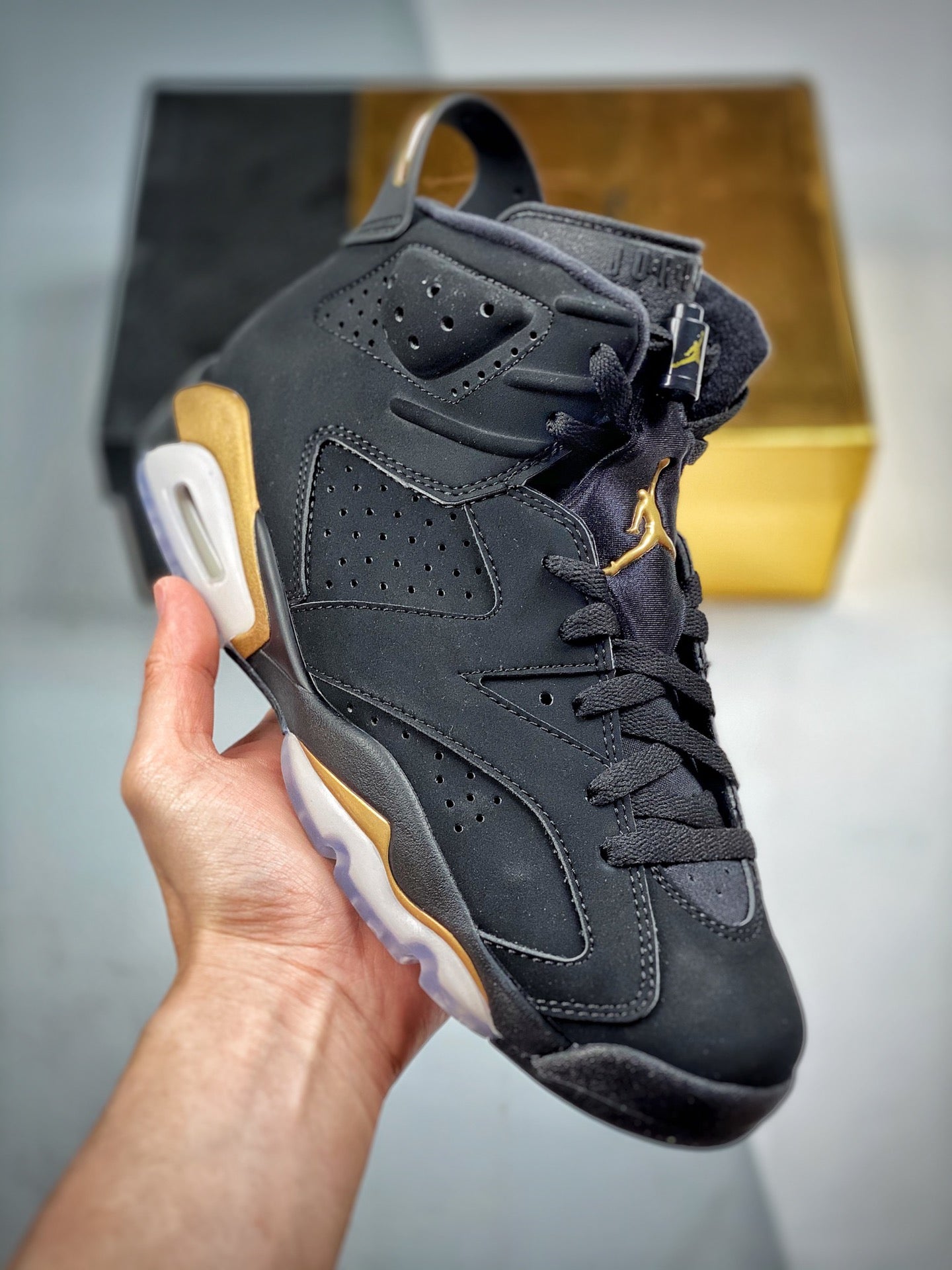 Nike Air Jordan 6 DMP Black Metallic Gold