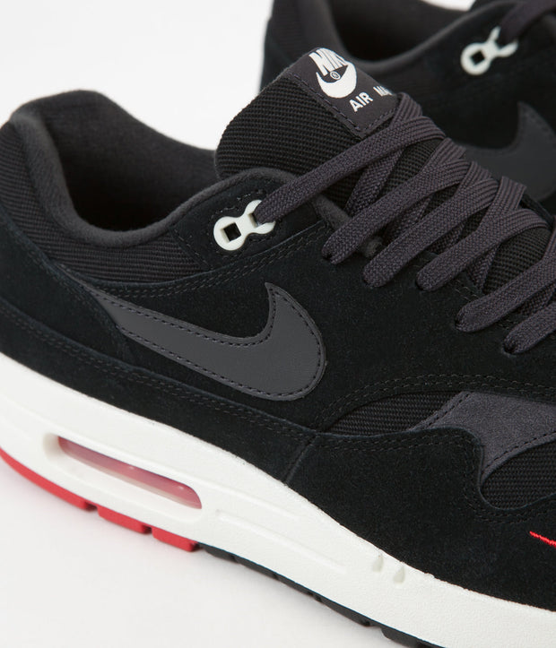 Nike Air Max 1 Premium Black  University Red  Sail Oil Grey STASP
