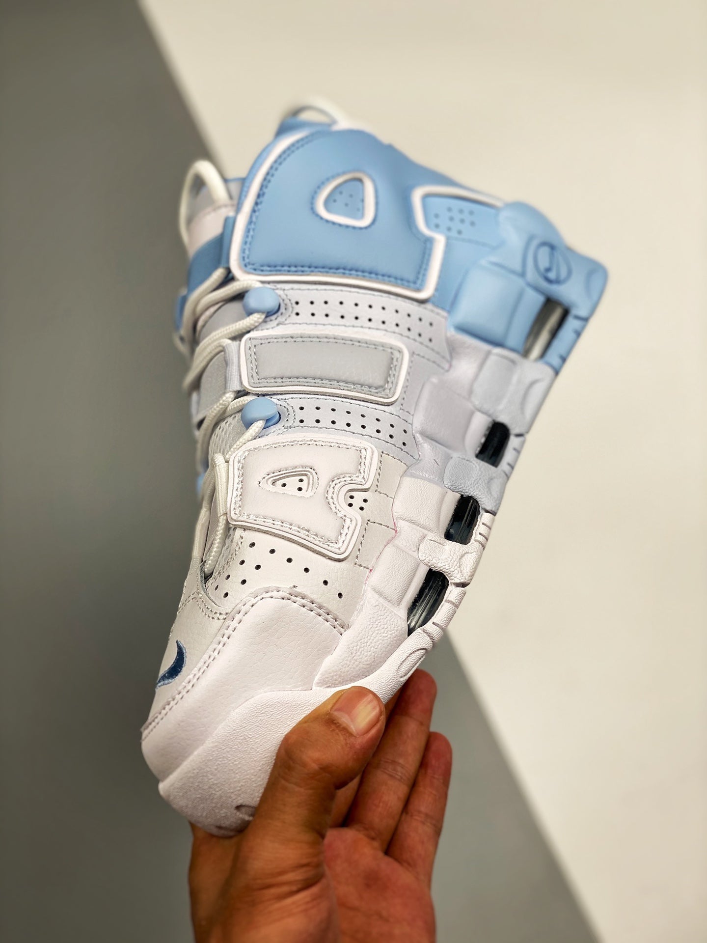 Nike Air More Uptempo Sky Blue Psychic Blue Grey White Multicolor