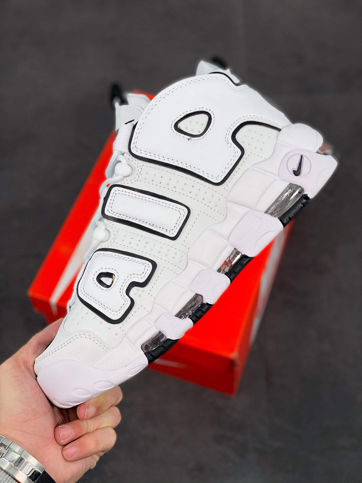 Nike Air More Uptempo White Black