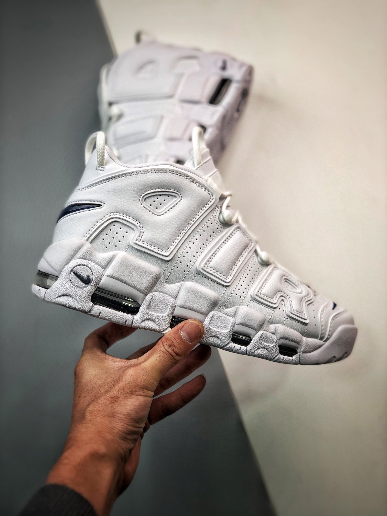 Nike Air More Uptempo White Navy