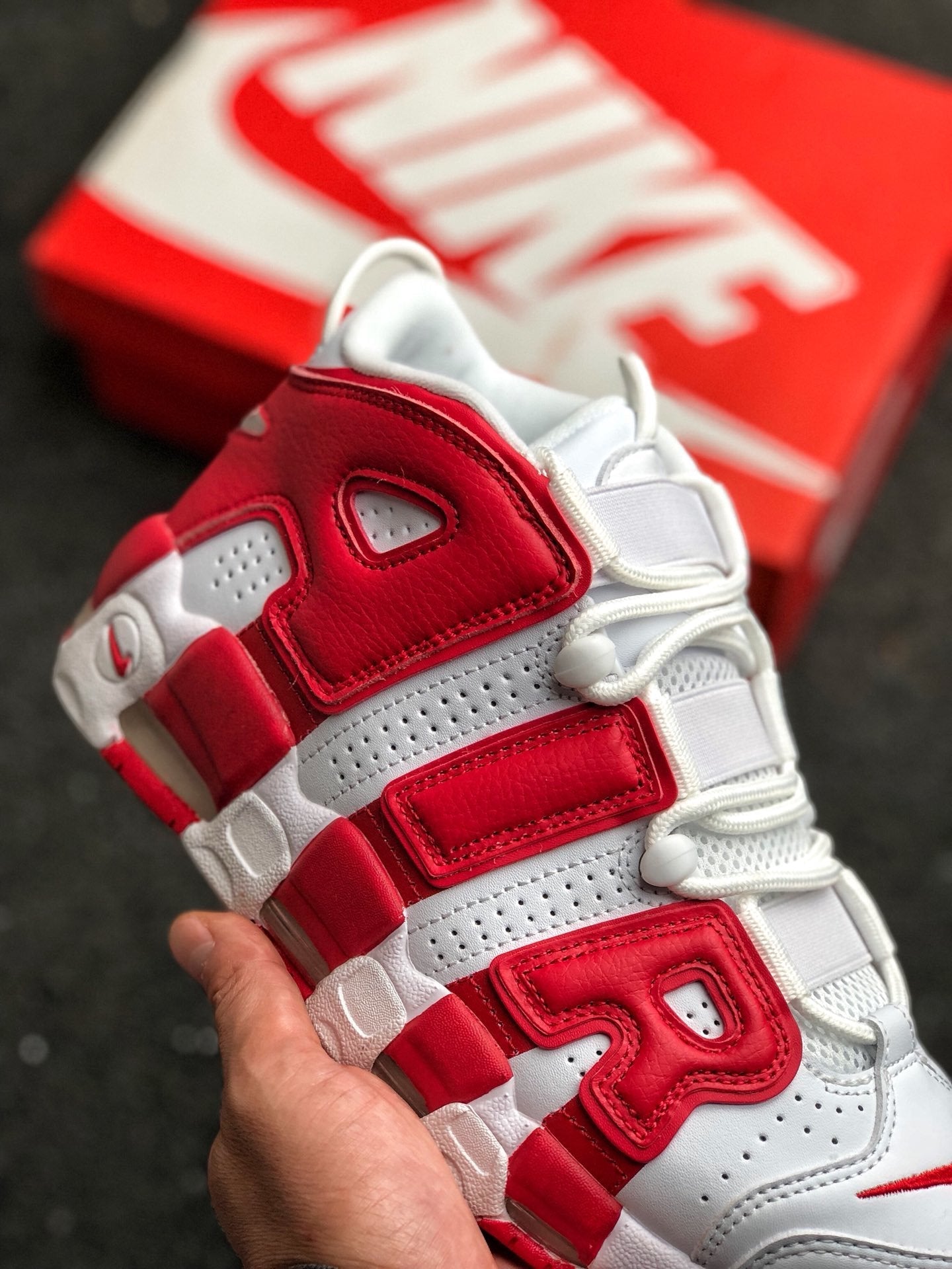 Nike Air More Uptempo White Red