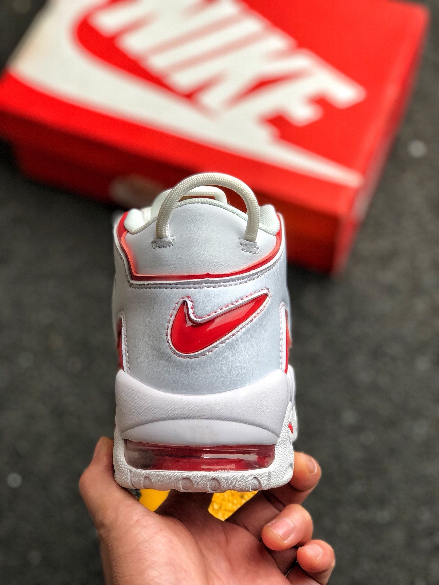 Nike Air More Uptempo White Varsity Red