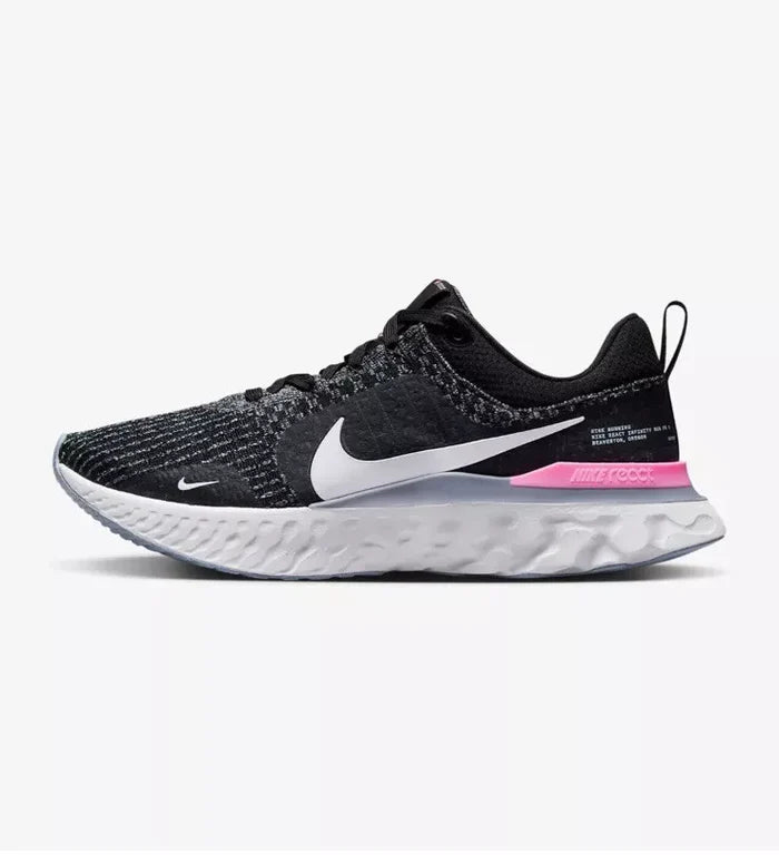 Nike React Infinity Run Flyknit 3 Black White Pink