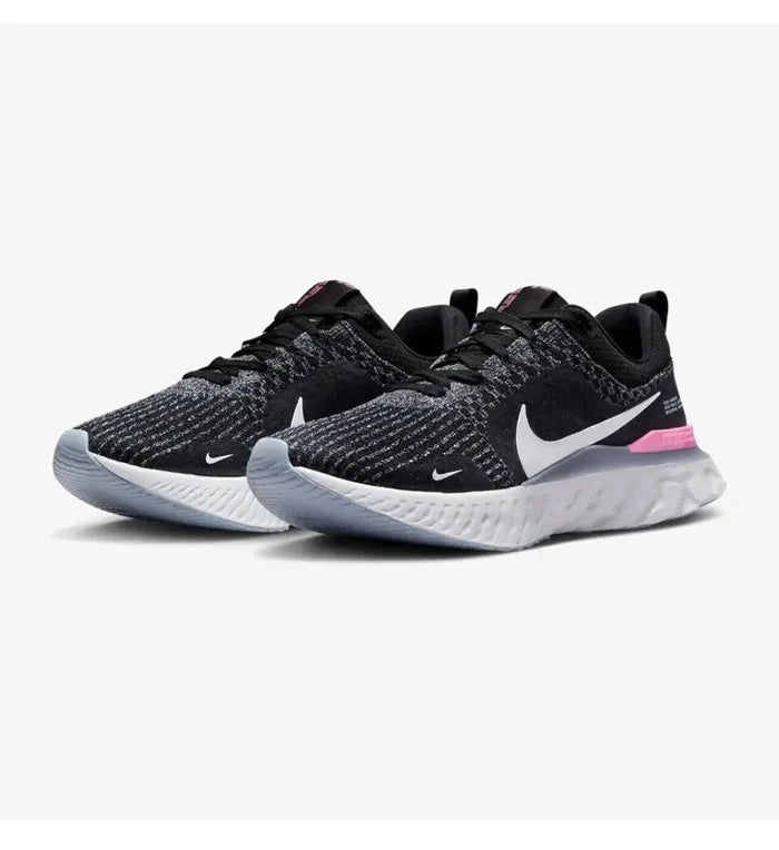 Nike React Infinity Run Flyknit 3 Black White Pink