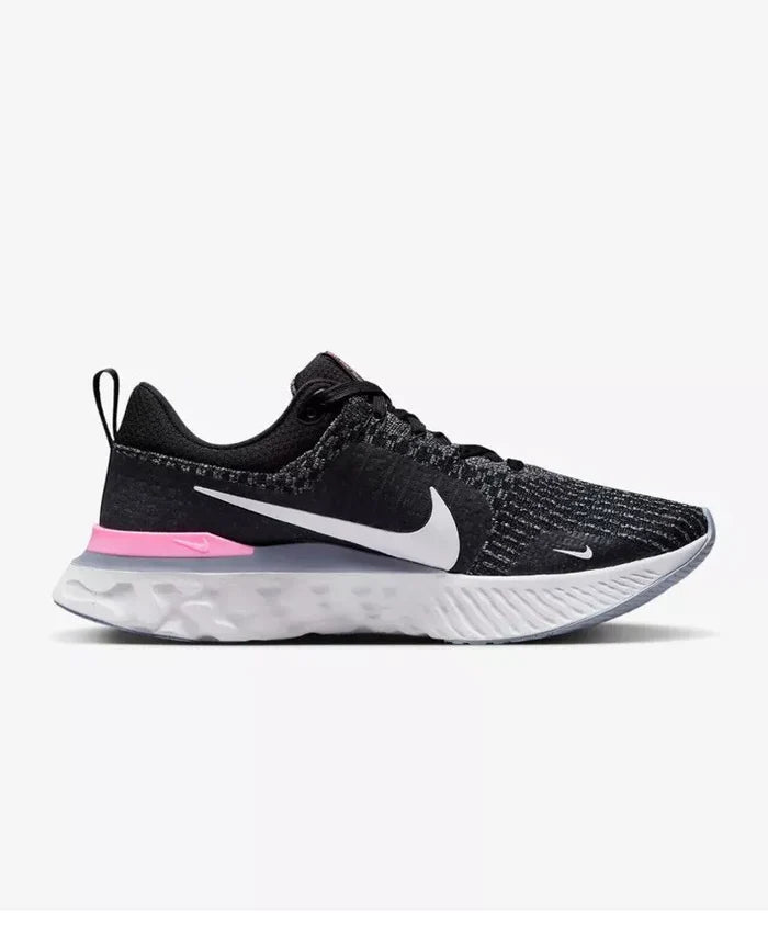 Nike React Infinity Run Flyknit 3 Black White Pink