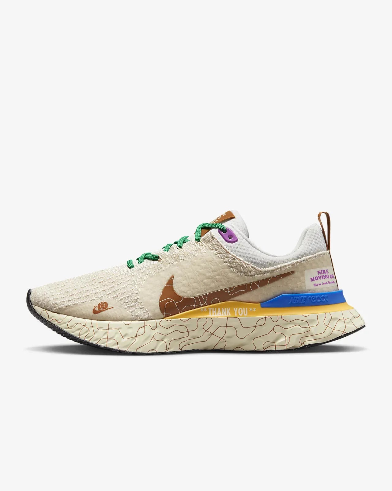 Nike React Infinity Run Flyknit 3 Premium Moving Company Phantom Oatmeal Citron