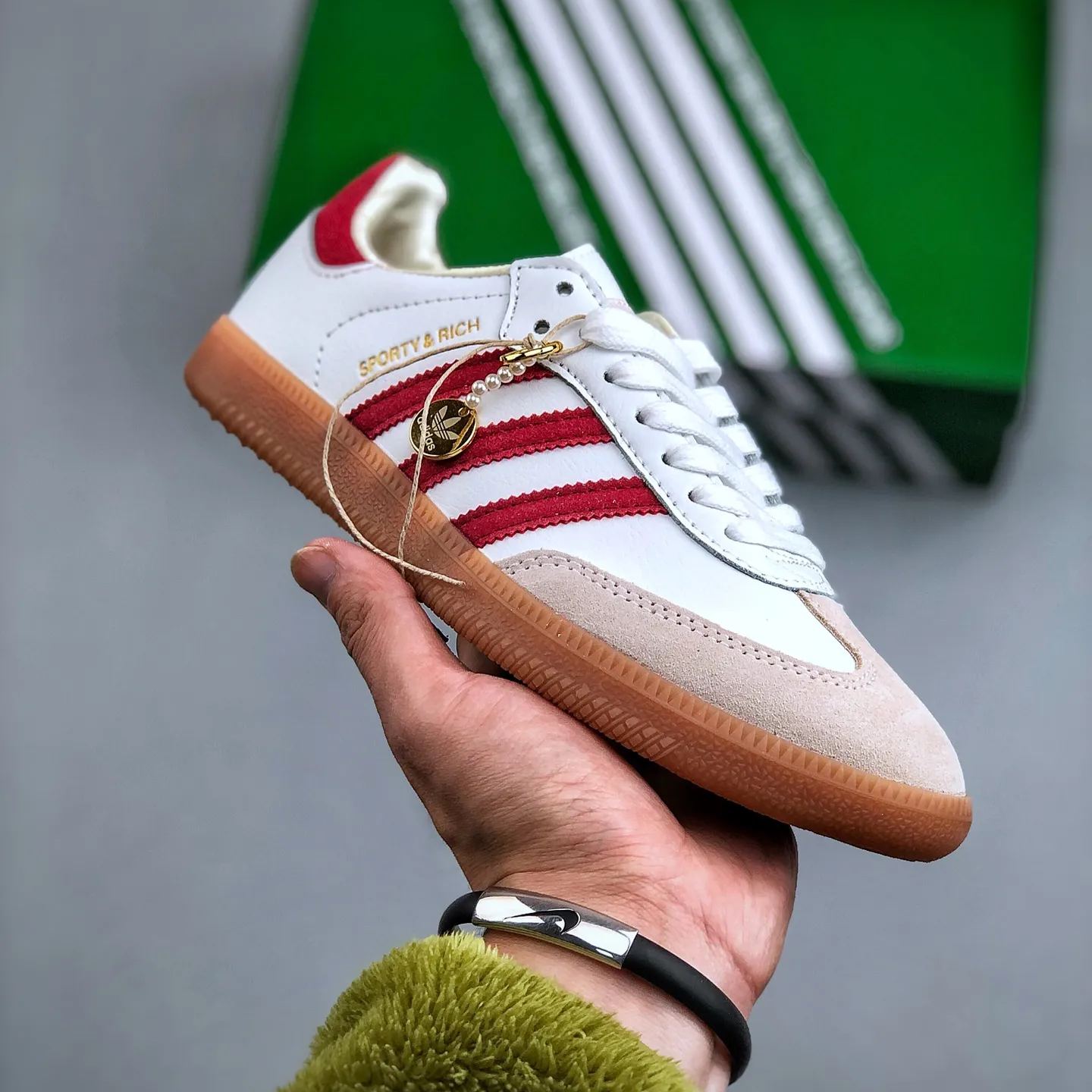 Sporty & Rich x Adidas Samba OG Dark Brown Cream White