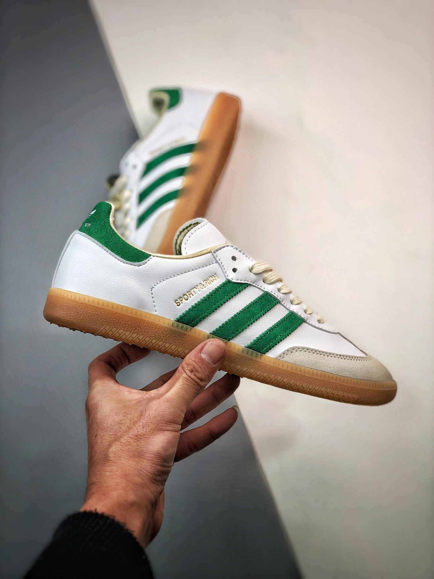 Sporty & Rich x Adidas Samba OG Rich White Green