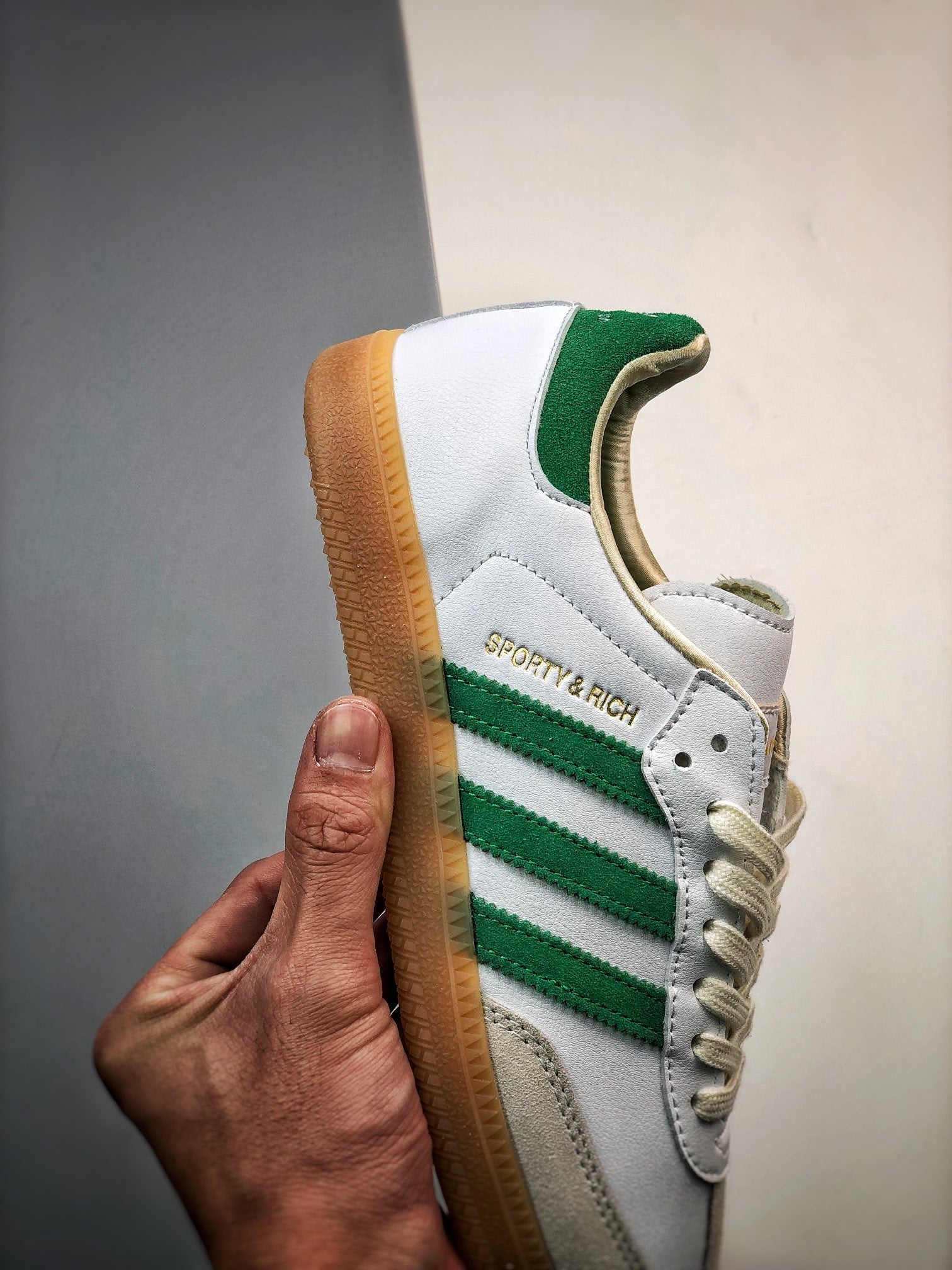 Sporty & Rich x Adidas Samba OG Rich White Green