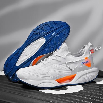 TRACER White Orange Breathable Causal Running Shoes