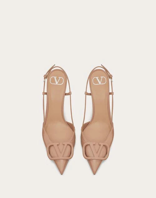 Valentino Beige Lace Up Heels