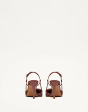 Valentino Brown Lace Up Heels