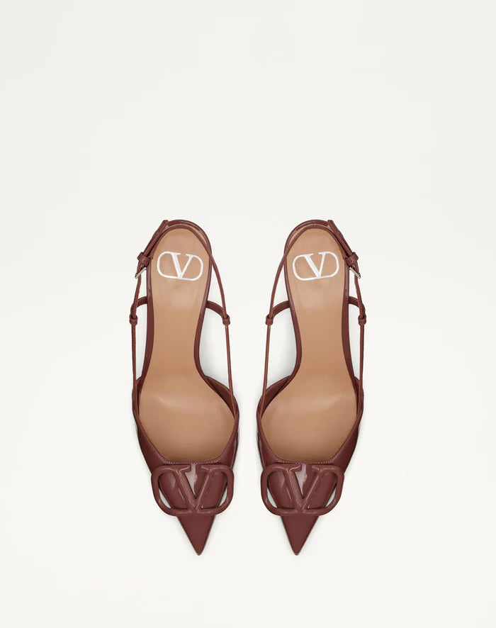 Valentino Brown Lace Up Heels