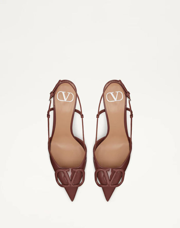 Valentino Brown Lace Up Heels