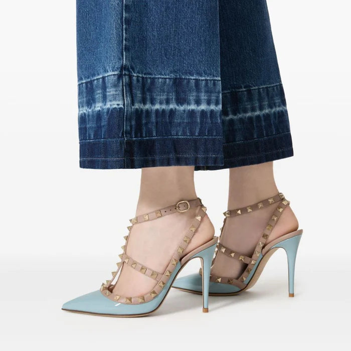 Valentino Garavani Rockstud Light Blue Pumps