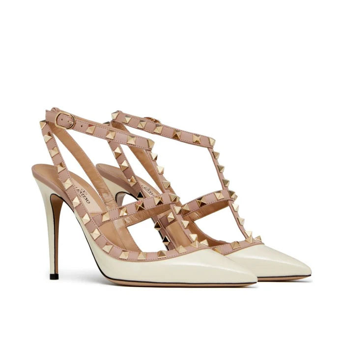 Valentino Garavani Rockstud White Pumps