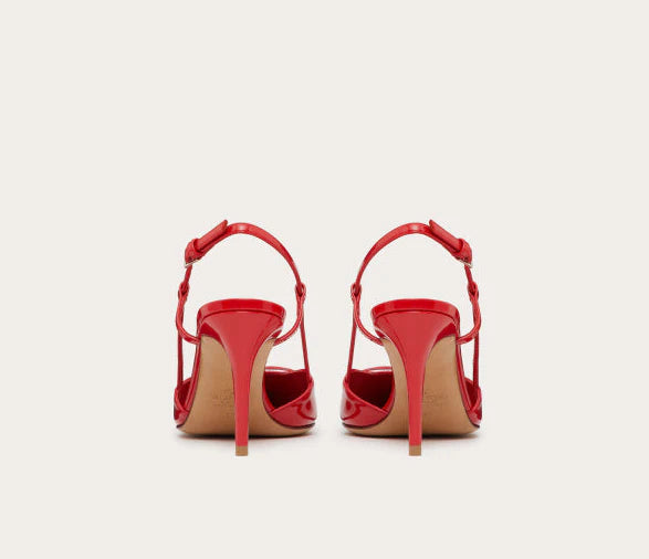 Valentino Red Lace Up Heels