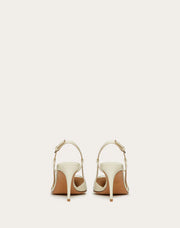 Valentino White Lace Up Heels