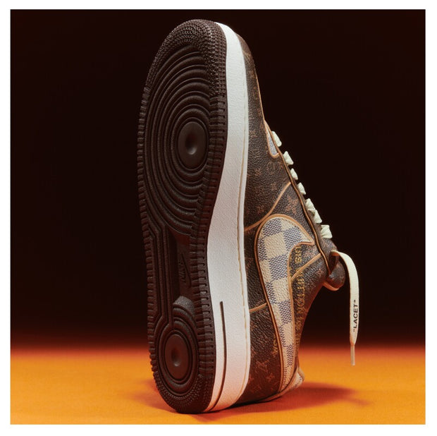 LOUIS VUITTON x NIKE AIR FORCE 1 LOW By Virgil Brown Damier Azur
